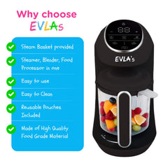 EVLA'S blending action creating smooth baby purée