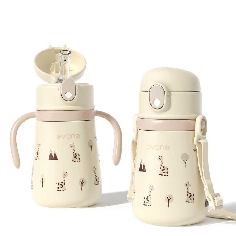 Evorie giraffe sippy cup with handle provides an easy grip for toddlers