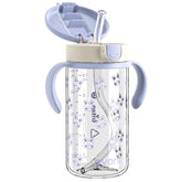 Evorie Tritan spill-proof toddler cup with blue rabbit design—ten-ounce capacity for on-the-go hydration.