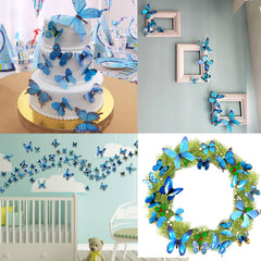Ewong blue butterflies are removable and won't damage paint.