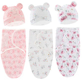 Exemaba baby swaddle with rabbit print for newborn comfort and easy wrapping
