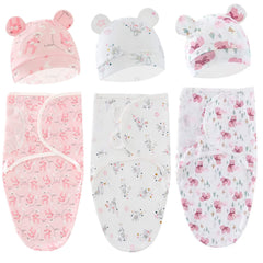 Exemaba baby swaddle with rabbit print for newborn comfort and easy wrapping