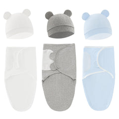 Exemaba baby swaddle sleep sack in white for cozy newborn comfort and security.