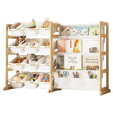 EXPERLAM toy storage organizer with 12 bins keeps toys neatly organized in kids' room