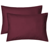 EXQ Home toddler pillowcase 13x18 burgundy two-pack close-up fabric texture showing softness