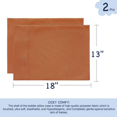 EXQ Home toddler pillowcase envelope closure with side opening for easy pillow insertion.