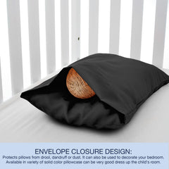 EXQ Home 13x18 pillowcase fits baby pillows, compact for trips.