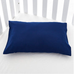 EXQ Home 13x18 travel pillowcase set in navy two-pack for kids.