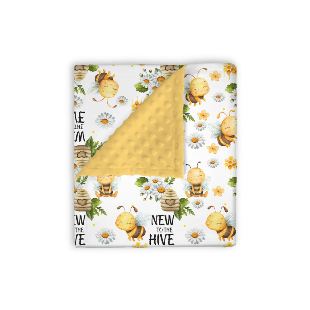 EyMzcod Mink Baby Blanket with honey bee floral for cozy sleep and warmth