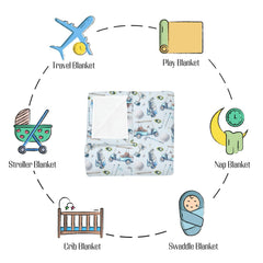 EyMzcod 30x40 inch blanket covers infants safely during naps.