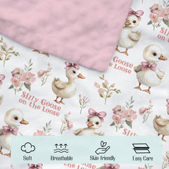 EyMzcod crib blanket decorates the nursery while providing versatile swaddle use