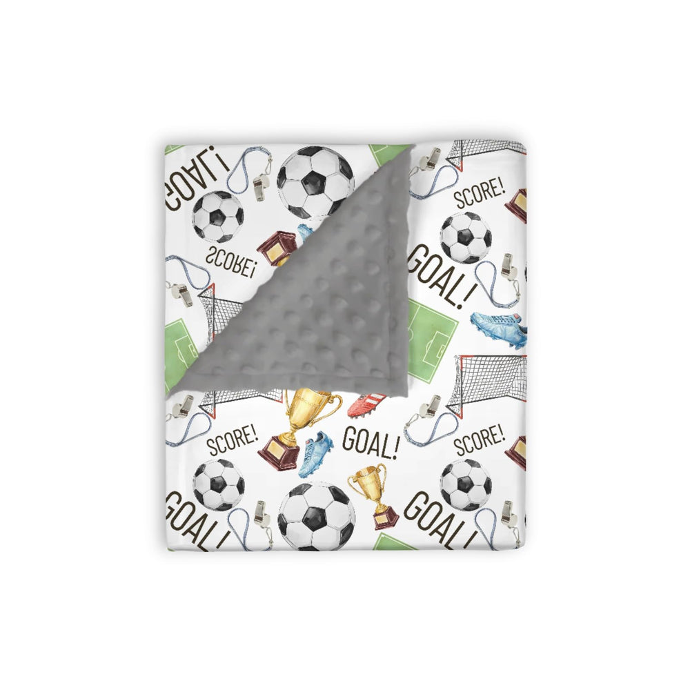 EyMzcod Mink baby blanket with soccer-ball pattern for cozy newborn warmth.