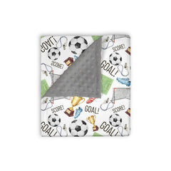 EyMzcod Mink baby blanket with soccer-ball pattern for cozy newborn warmth.