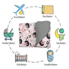 EyMzcod Mink Blanket great for stroller trips and calm naps.
