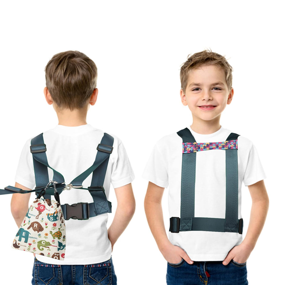 EZ4UVOY safety harness front view with leash for secure park outings.