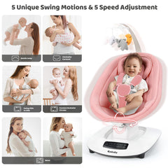 Ezebaby swing offers 5 speeds to match baby's mood
