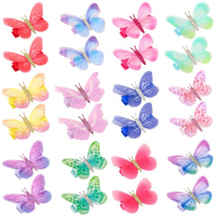 Ezepeo pink butterfly clip secures hair with gentle grip and bright color