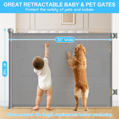 EZIGO 41-inch extra tall mesh gate provides high safety for kids and small pets