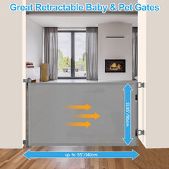 EZIGO extra wide gate over stairs provides a roomy barrier