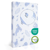 EZKLRWGF dual-sided pack and play mattress with foam layers for growing babies.
