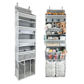 EZVERY door hanging storage organizer on a nursery door for easy access.