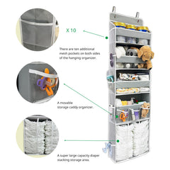 EZVERY large capacity diaper stacking space keeps supplies organized.
