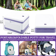 Fabulas portable potty with bags and storage for mess-free disposal