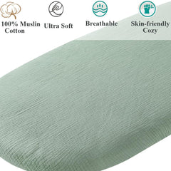 Elastic band detail ensures snug, secure fit on standard bassinets