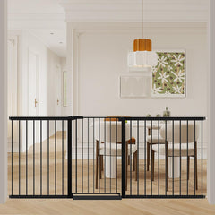 Fairy Baby 38-inch extra tall gate standing at doorway for toddler safety