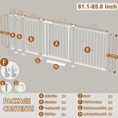 Fairy Baby gate extension-kit pressure-mounted for quick setup in wide spaces