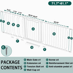 Fairy Baby doorways safety gate keeps pets contained in busy entryways.
