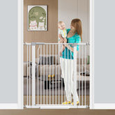 Fairy Baby extra tall gate keeps toddlers safely contained at stairs.