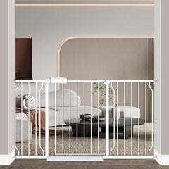 Fairy Baby extra-wide gate at 53-57.5 inches showing wide opening and easy setup