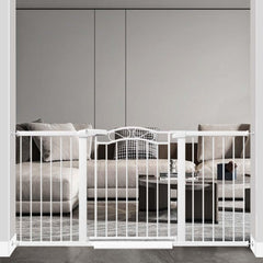 Fairy Baby extra-wide gate assembly showing seamless fit for wide openings