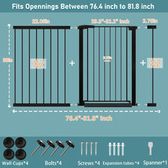 Fairy Baby gate width adjustment fits many doorways and halls