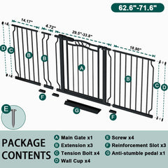 Fairy Baby stair gate provides a secure barrier for kids and pets in busy areas.