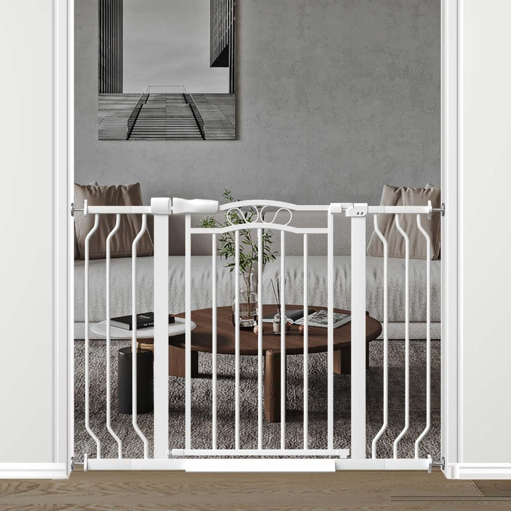 Fairy Baby adjustable wide gate for doorways provides secure baby and pet containment.