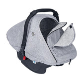 Fairy Baby winter car seat cover in grey for cozy protection on the go
