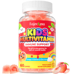 Fajeckma packaging for kids multivitamin gummies showing sugar-free formula for daily use