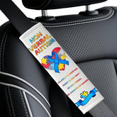FAMCHAINS autism belt covers with dino design protect sensory riders during car rides