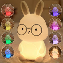FAMIDUO Bunny Night Light emits a soft glow for kids' bedtime routines.