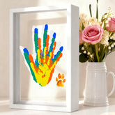 Family Handprint Kit frame display for a timeless keepsake.