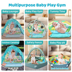 FAMOPLAY 5 detachable toys engage baby's senses and motor skills during playtime