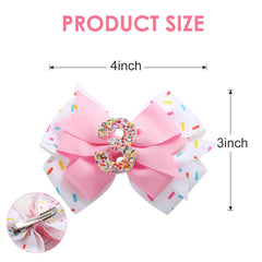 Fancheer baby girl hair clip closeup, showing secure alligator clip for easy wear.
