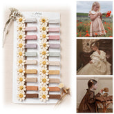 Fancy Clouds daisy fabric clip close-up showing lightweight floral detail for comfortable wear