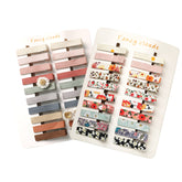 Fancy Clouds flower-print clips pack adds colorful style to outfits.