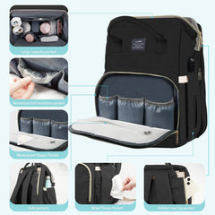 Fandiar diaper bag with USB charging port powers devices on the go