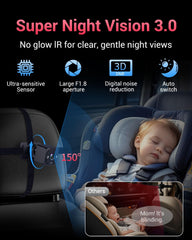 Faninso wireless CarPlay keeps you connected while monitoring the baby.