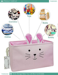FANKANG collapsible storage bin folds flat for compact storage