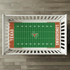 FANMITTS StadiumSheets Texas Longhorns field layout for crib look and brand presence